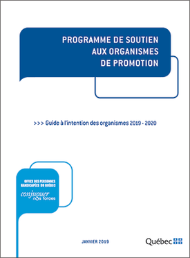 Couverture du Guide à l'intention des organismes 2019-2020.