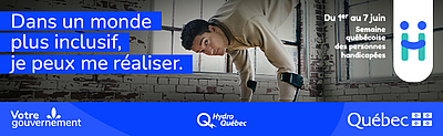 Bandeau Web de la Semaine québécoise des personnes handicapées 2023.