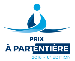 Logo du Prix À part entière 2018, sixième édition.