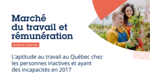L’aptitude au travail au Québec chez les personnes inactives et ayant des incapacités en 2017.