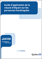 Guide d'application de la clause d'impact sur les personnes handicapées, deuxième édition.